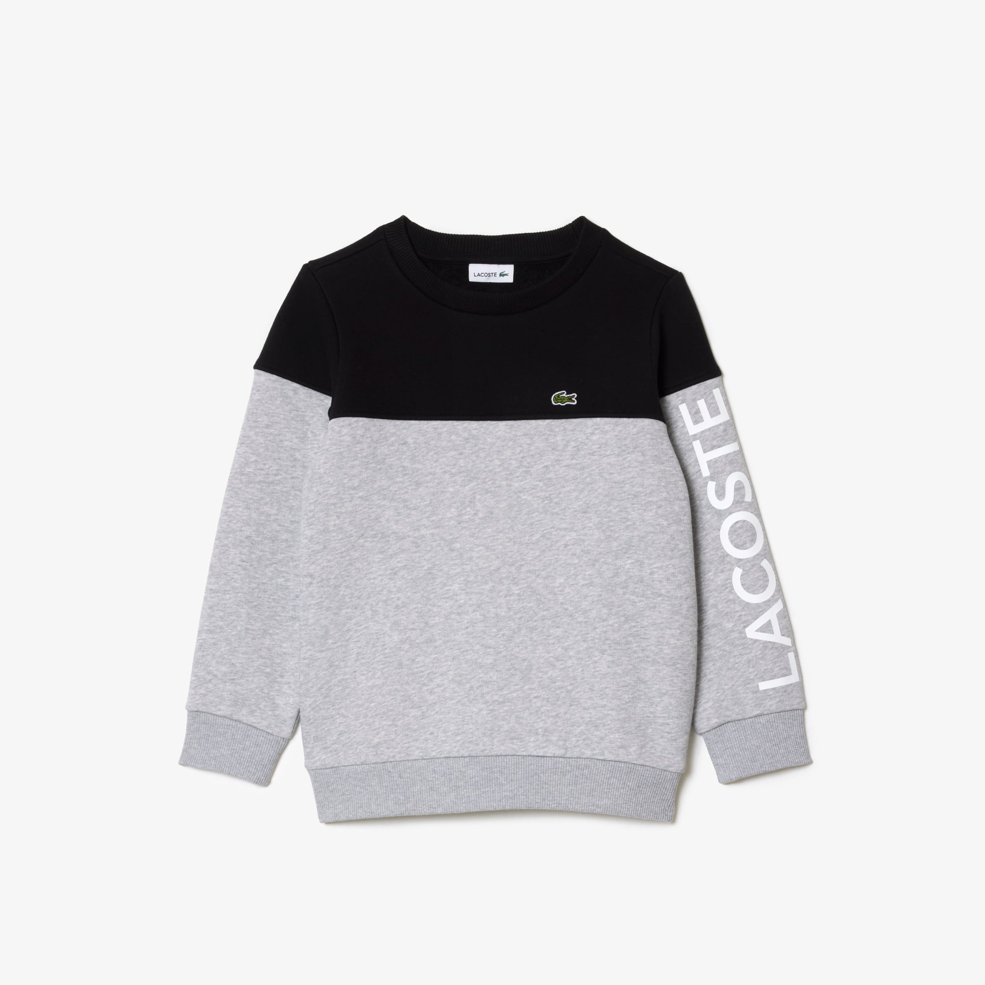 Sweatshirt enfant color-block en molleton de coton biologique Pullovers & Sweatshirts - Noir - Lacoste - Enfant