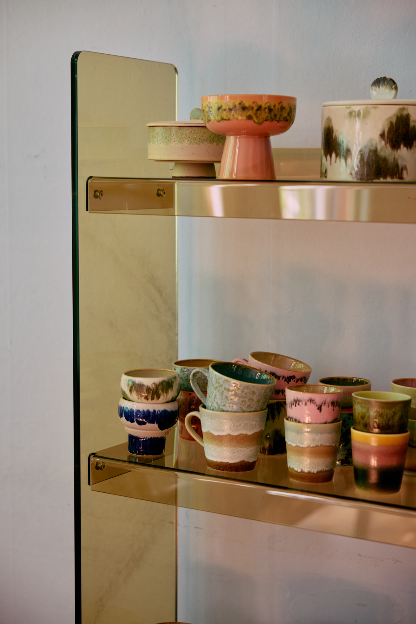 Servies 70's Ceramics Lungo mok Expression - set van 2