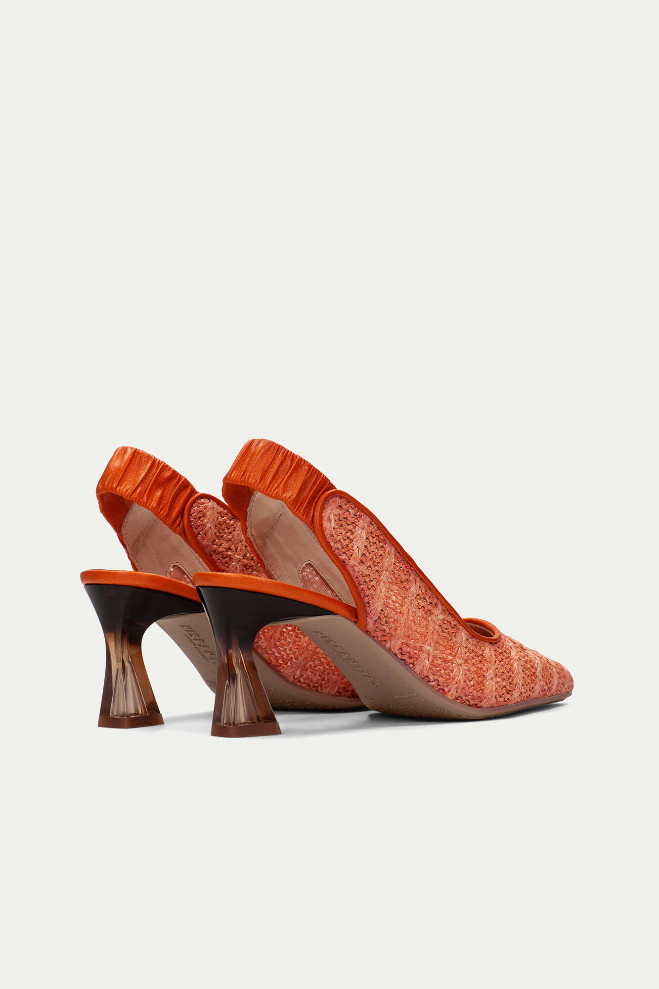 Salão destalonado rafia dalia - Naranja