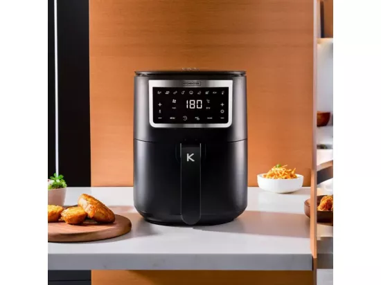 Fritreuse Sans Huile De 4l Noire Avec 8 Programmes Airmed4 Black De Kitchencook