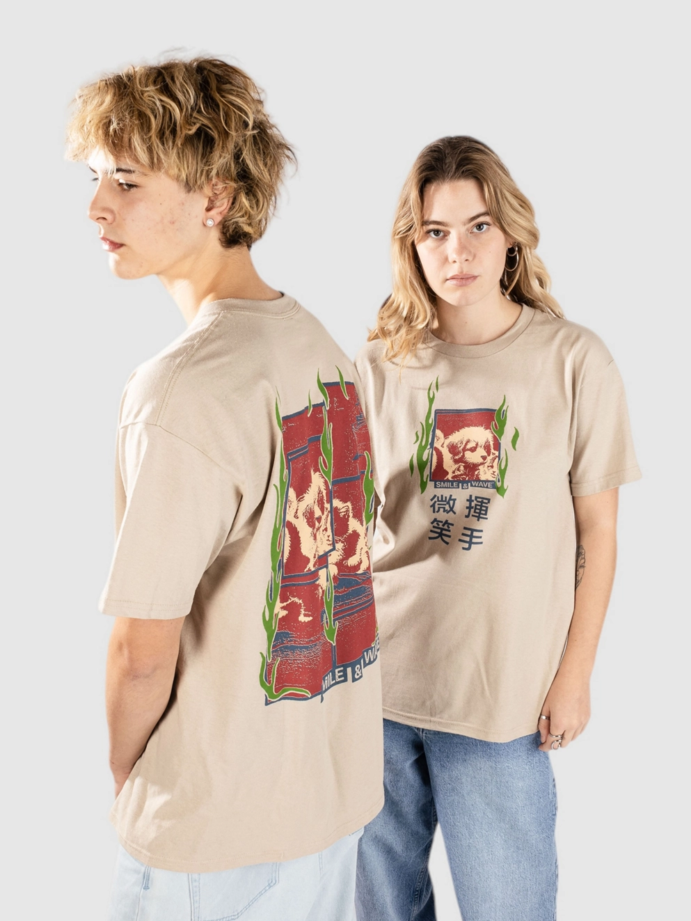 Smile And Wave Companion T-Shirt sand