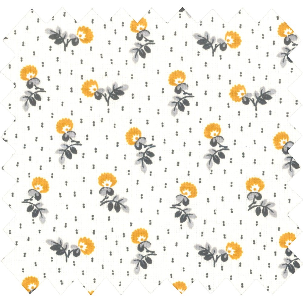 Coupon Tissu 50 Cm Champs De Fleurs Ex1054
