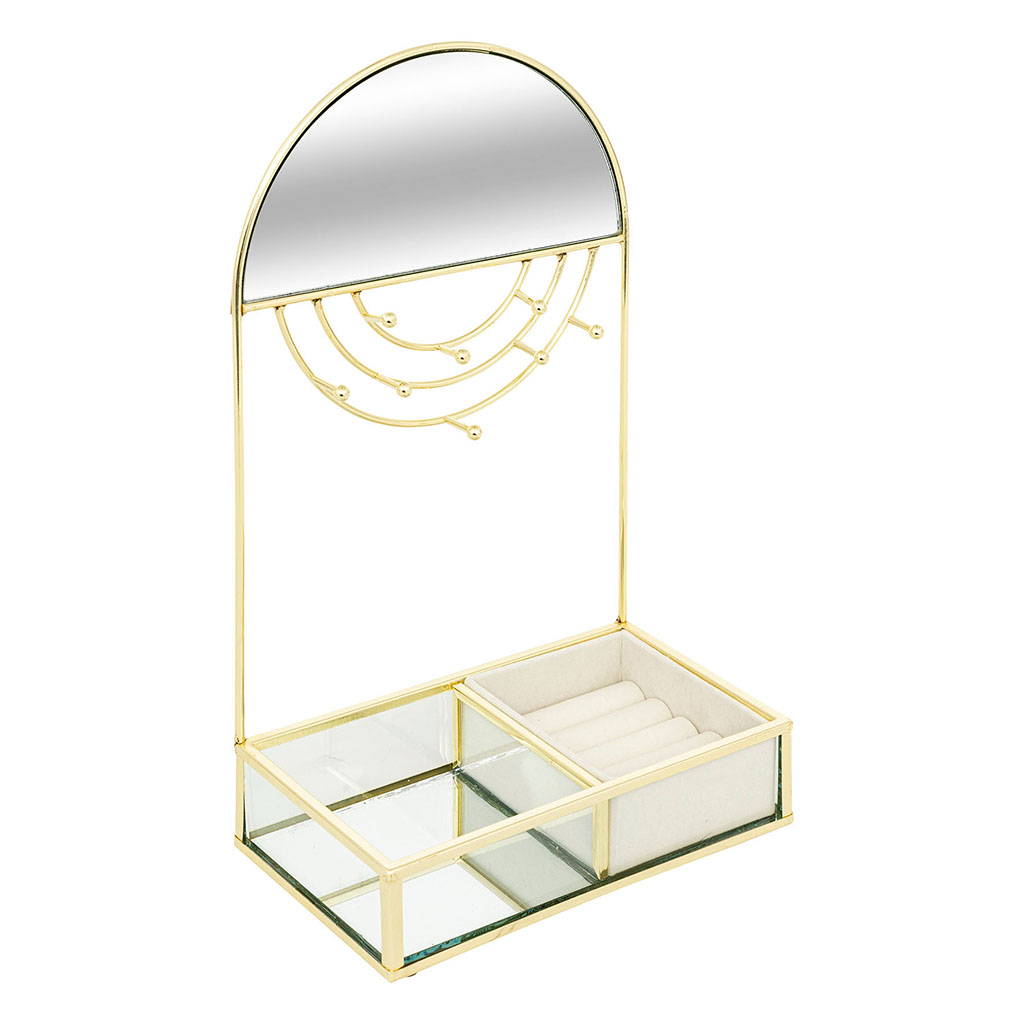 Porte bijoux métal or ISRA H29cm