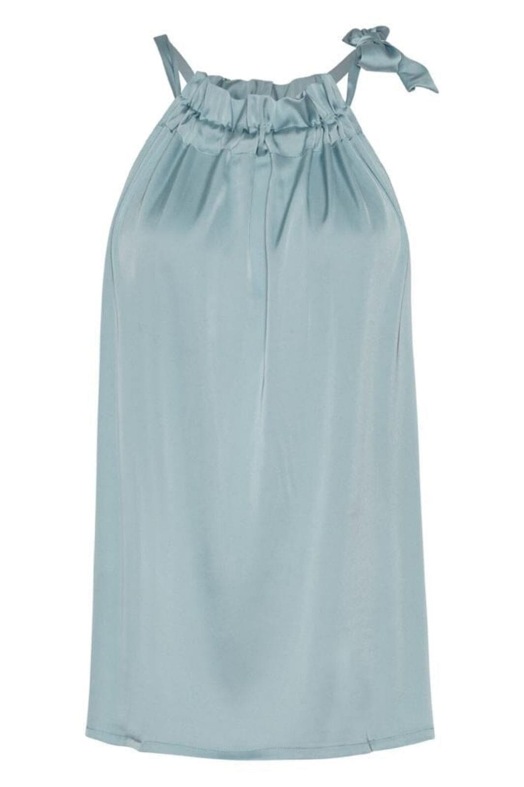 Karmamia Ruffle Tie Top sky