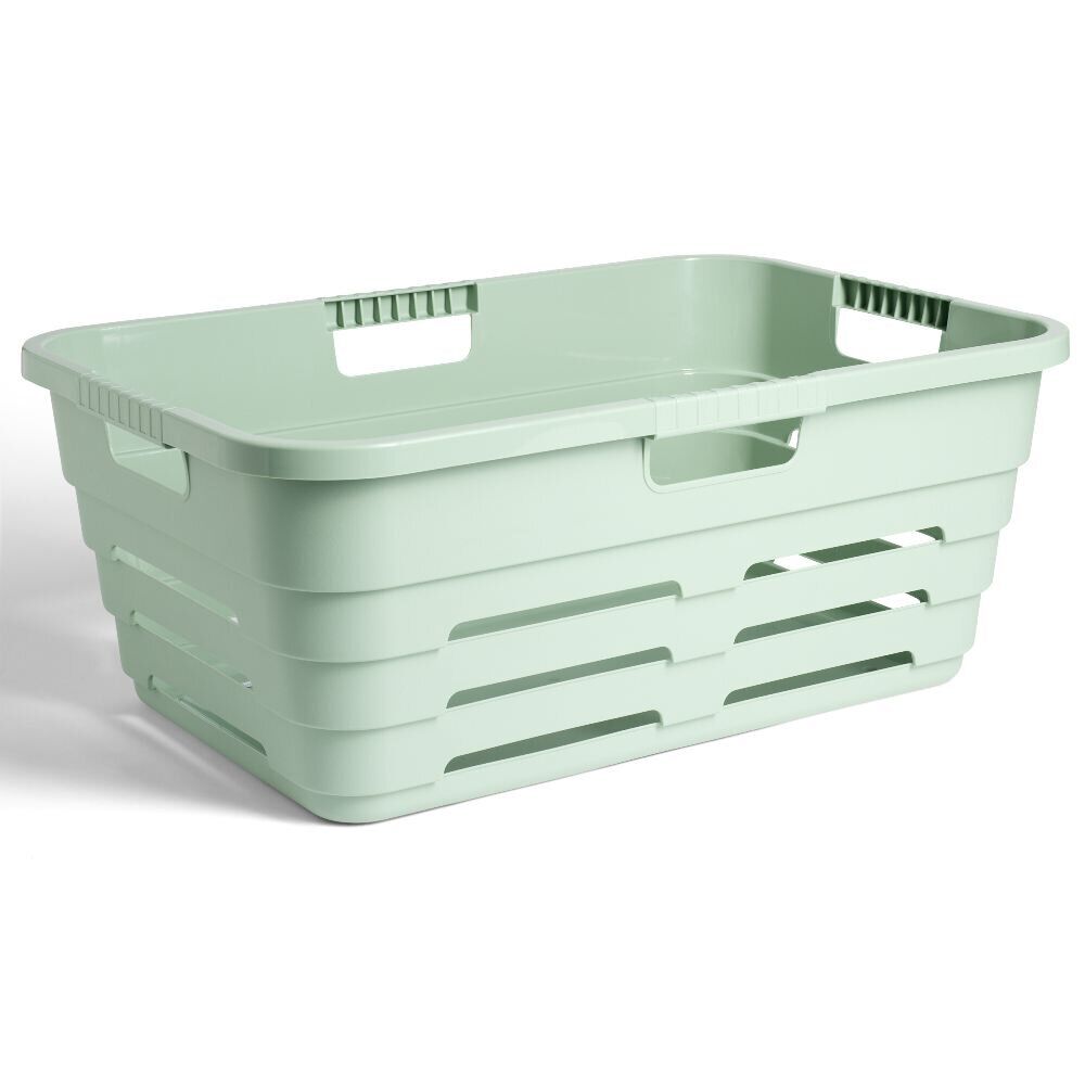 Panière à linge 32L plastique vert