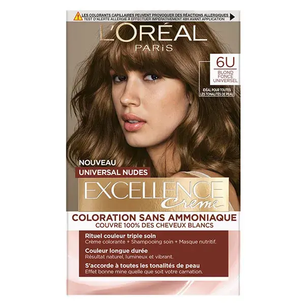 L'Oréal Paris Excellence Crème Universal Nudes Coloração para Cabelo nº 6 Louro Escuro