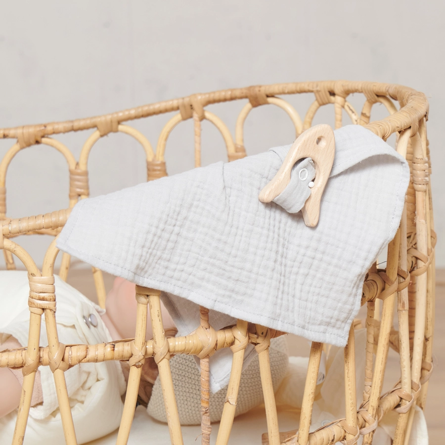 Nordic Coast Company Kuscheltuch Musselin Rakete Grau