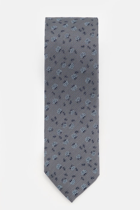 Seidenkrawatte, Minimalmuster, extra lang, 7,5 cm breit