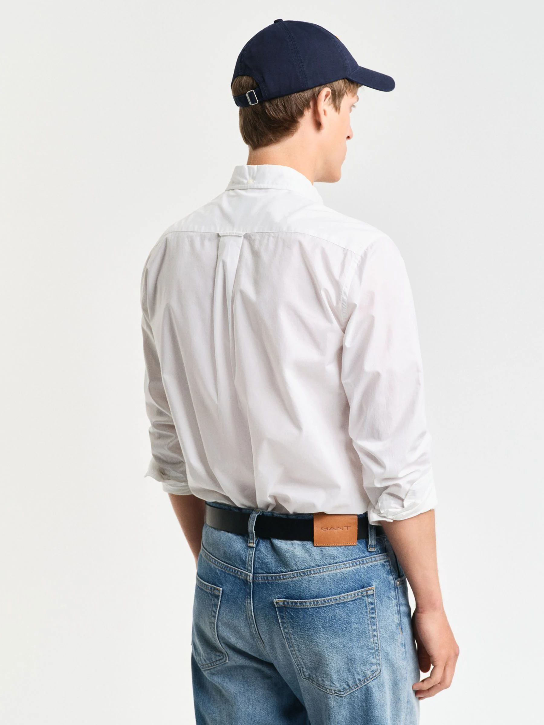 Wit - Gant - Regular-fit poplin overhemd
