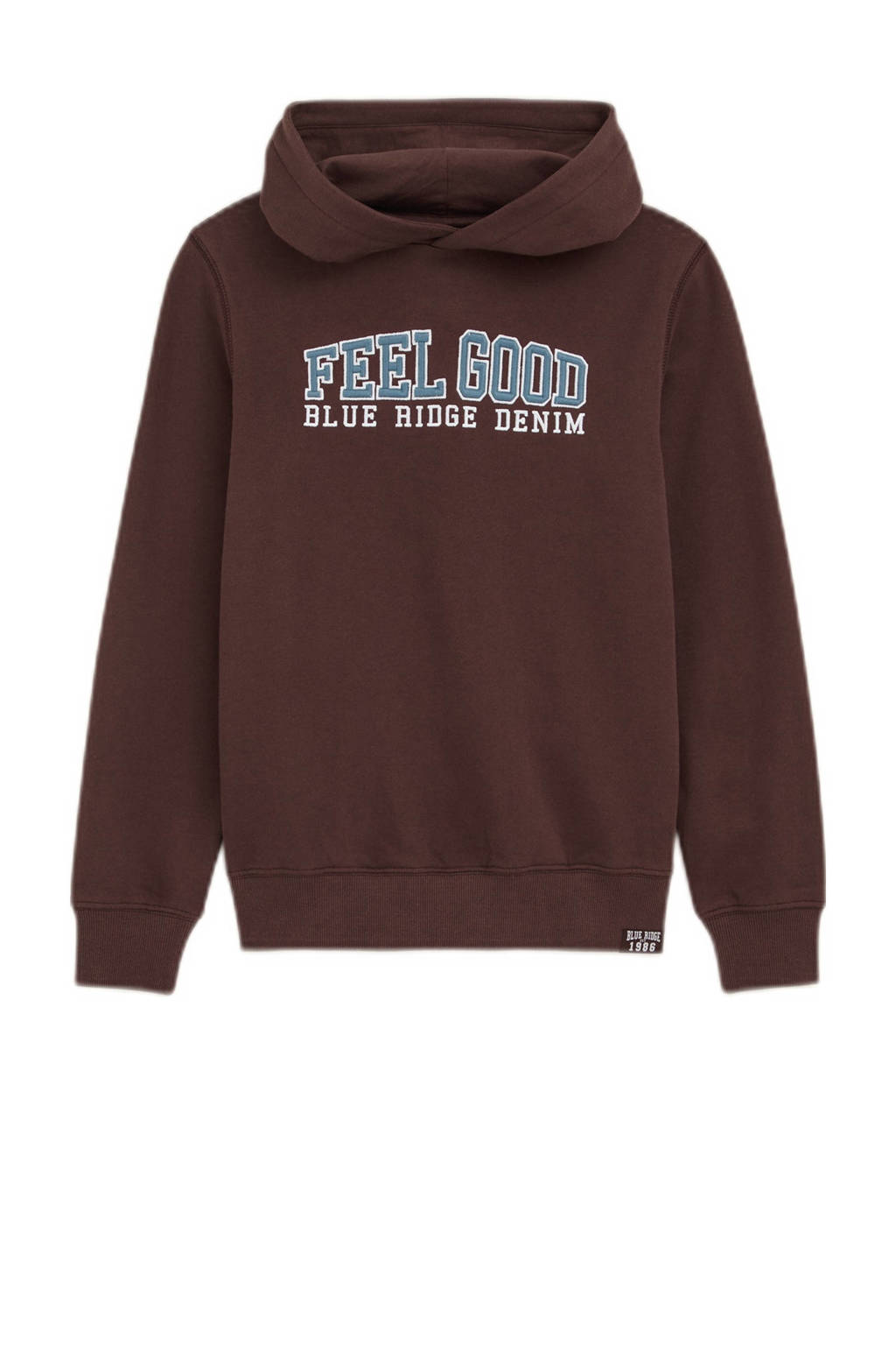 WE Fashion hoodie donkerbruin