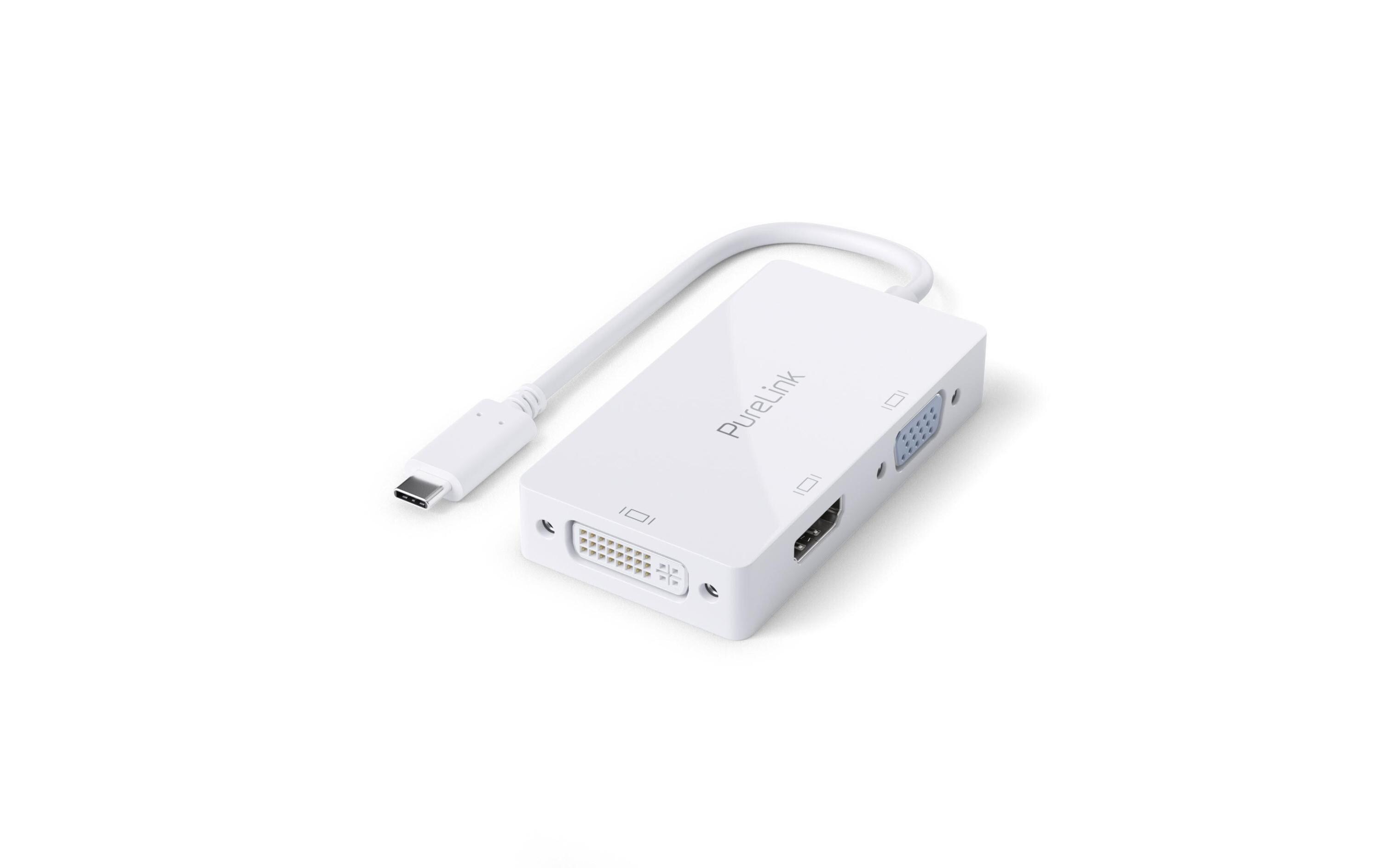 Multiadapter IS240 USB Type-C - HDMI/DVI/VGA, Weiss