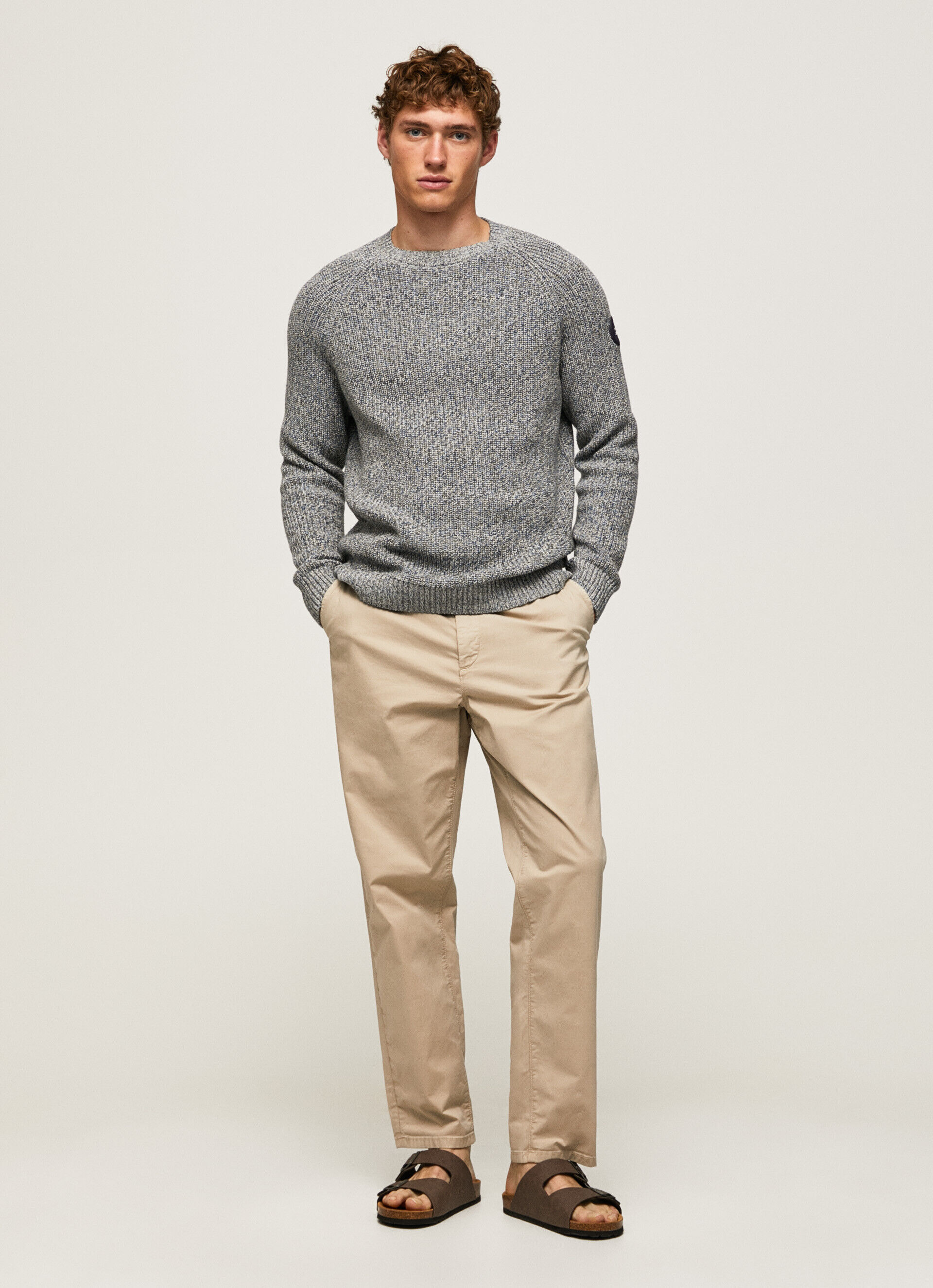 Calça chino regular HARROW - bege malte