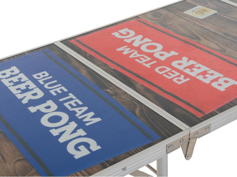 FTM Beer Pong Spieltisch Tisch mit Biermarken-Aufdruck