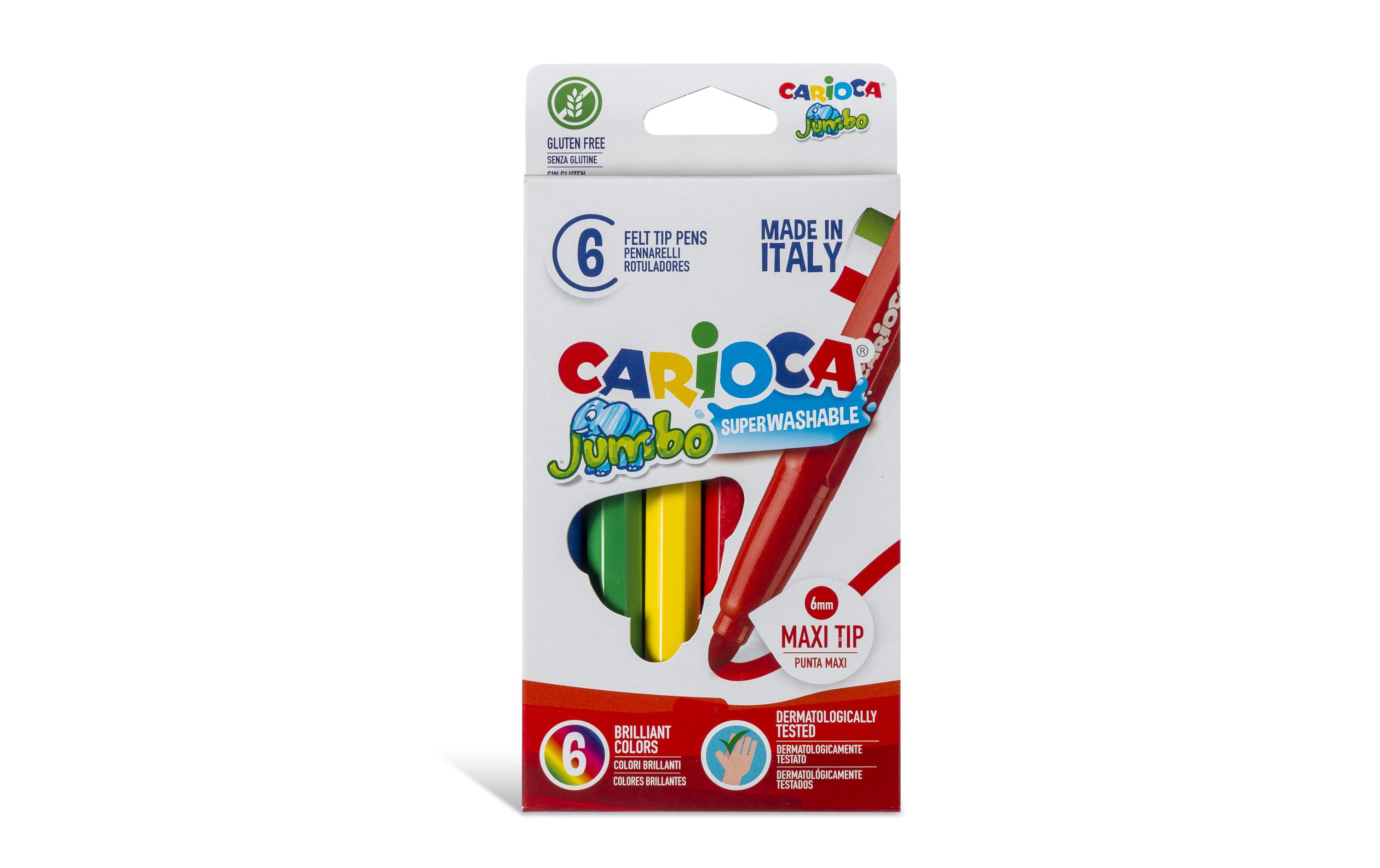 Fasermaler Jumbo Box E-6 6 Stück, MehrfarbigFarbstifte