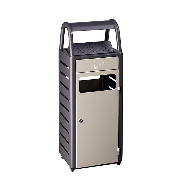 Cendrier corbeille gris 24 litres
