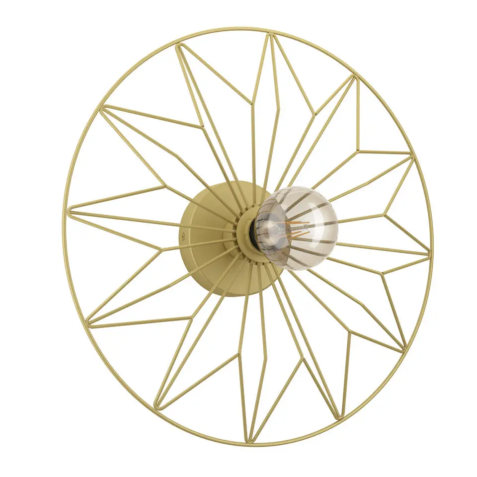 EGLO Castanuelo Wandlamp/Plafondlamp - E27 - Ø 42,5 cm - Goud