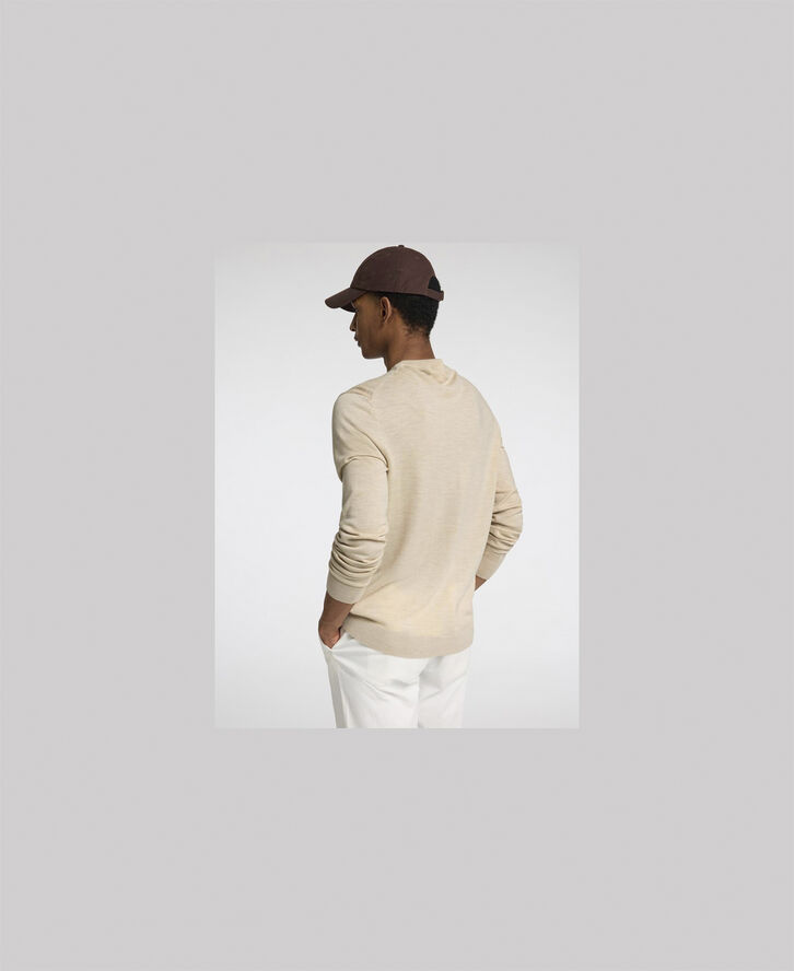 Selected Homme SLHTRAY LS KNIT MERINO CREW NECK NO Oatmeal/melange