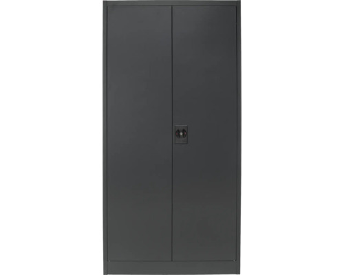 Metalen kast, multifunctionele kast, universele kast, archiefkast, 80 x 168 x 40 cm, 2 deuren, 4 legplanken, antraciet
