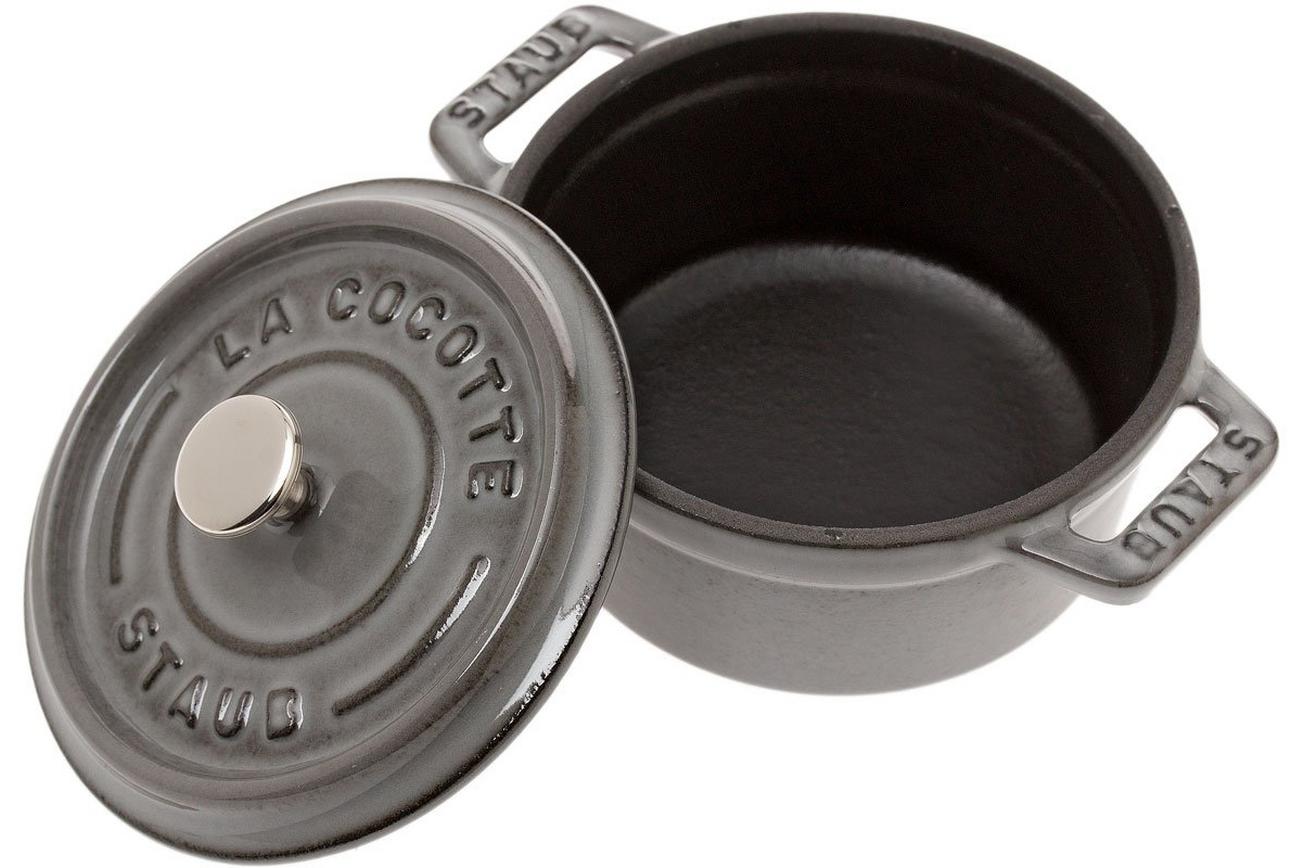 Staub mini braadpan - cocotte 10cm, 0,25L, grijs