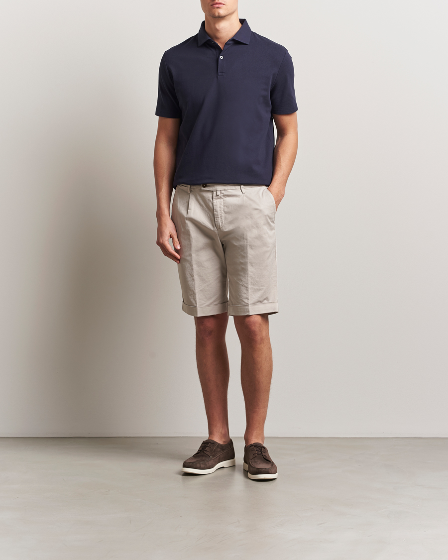 Charles Tyrwhitt Short Sleeve Cotton Pique Polo Navy
