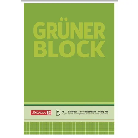 BRUNNEN Der grüne Block, 60g/m², A5, 50 Blatt