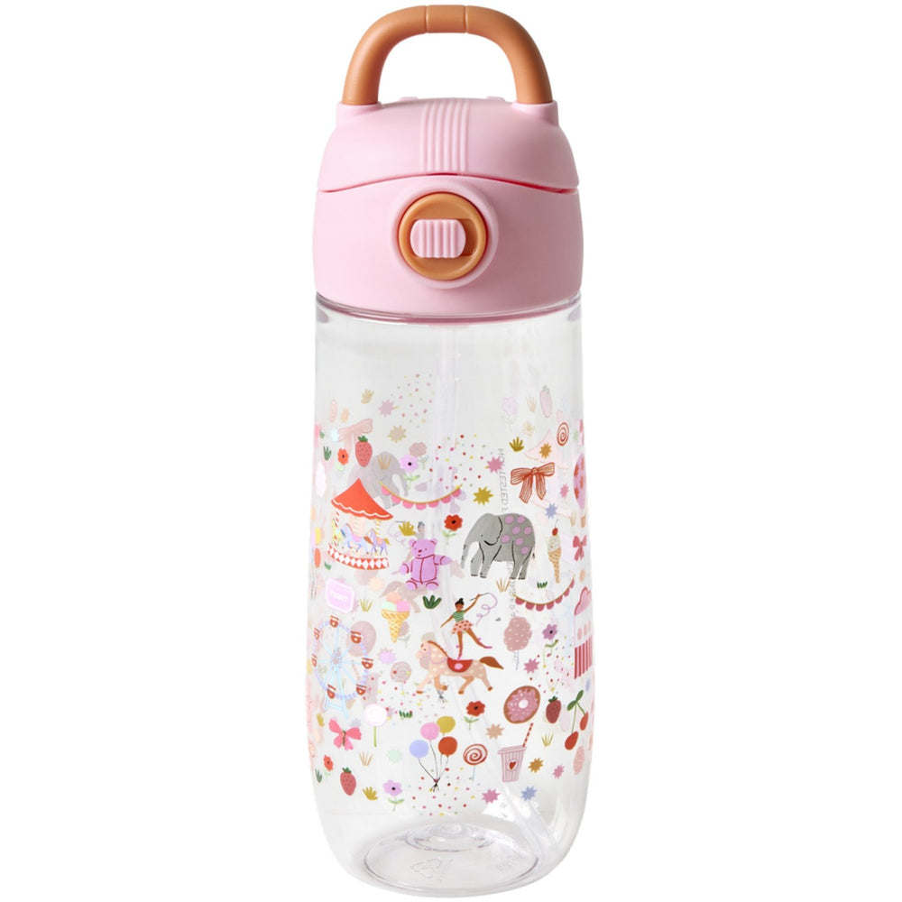 Køb Rice Pink Fun Fair Print Plastic Kids Drikkeflaske 550 Ml
