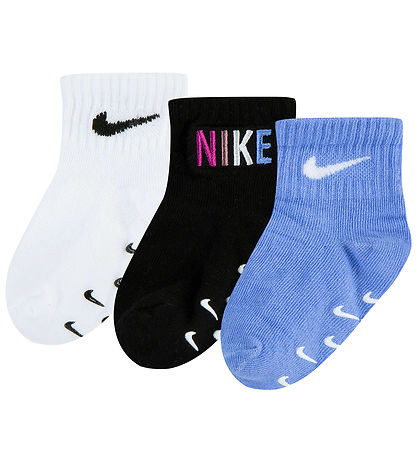 Nike Strømper - 3-pak - Non-Slip - Hvid/Sort/Bl?