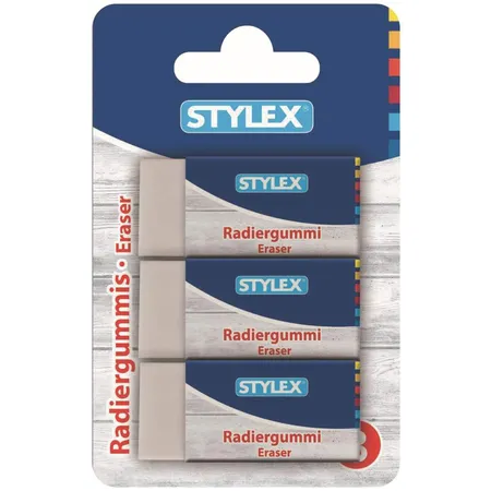 Stylex Radiergummis weiß, 3 Stück