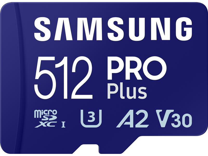 Samsung microSDXC-Karte Pro Plus 512 GB Speicherkarte mit 512 GB Speicherkapazität