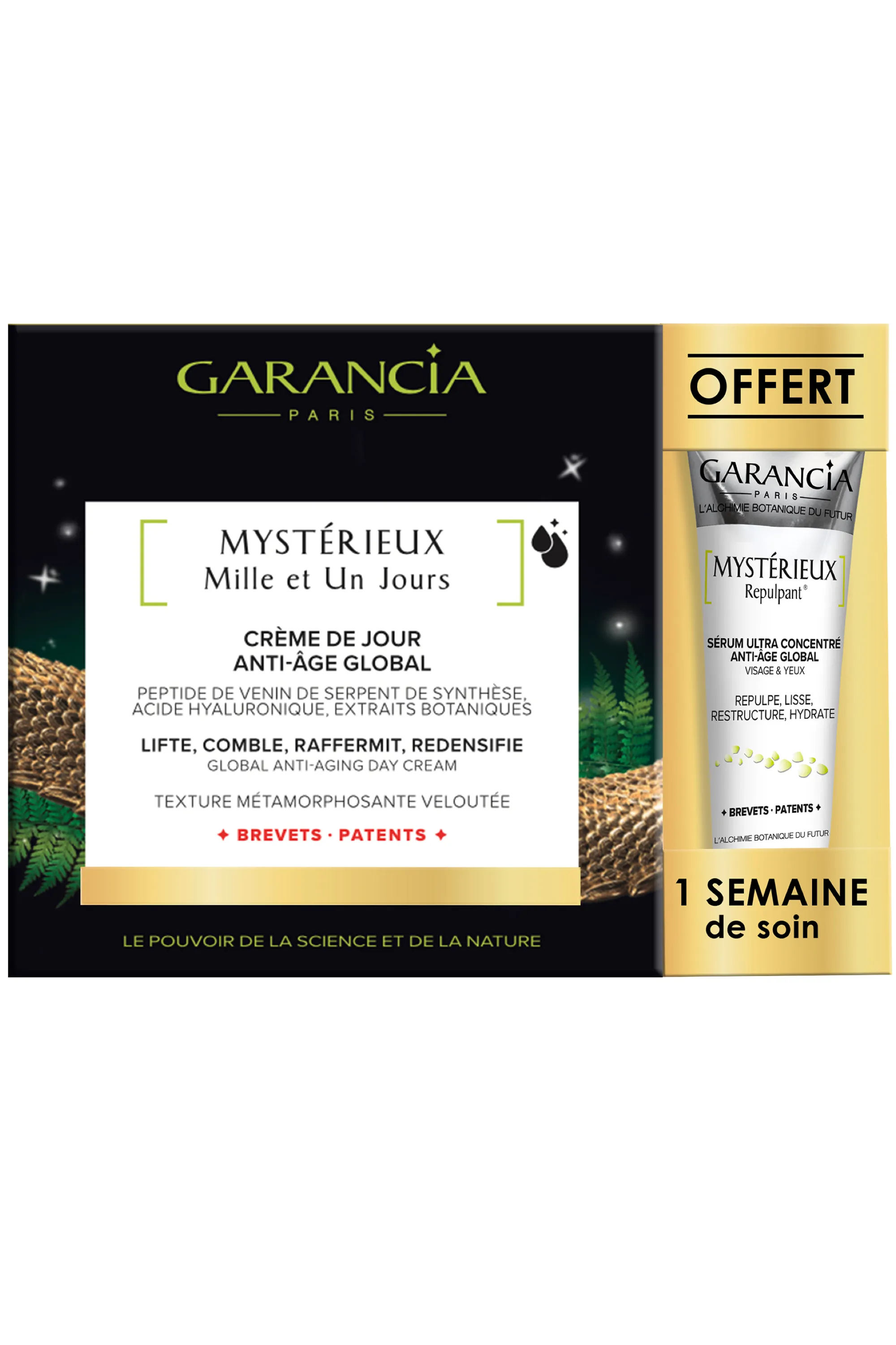 Garancia Coffret crème anti-âge Mystérieux mille et un jours + sérum anti-âge format voyage offert-35 ml
