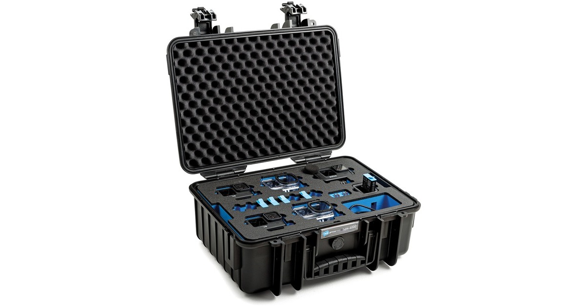 B&Woutdoor.case type 4000 GoPro9 koffer  (Zwart)