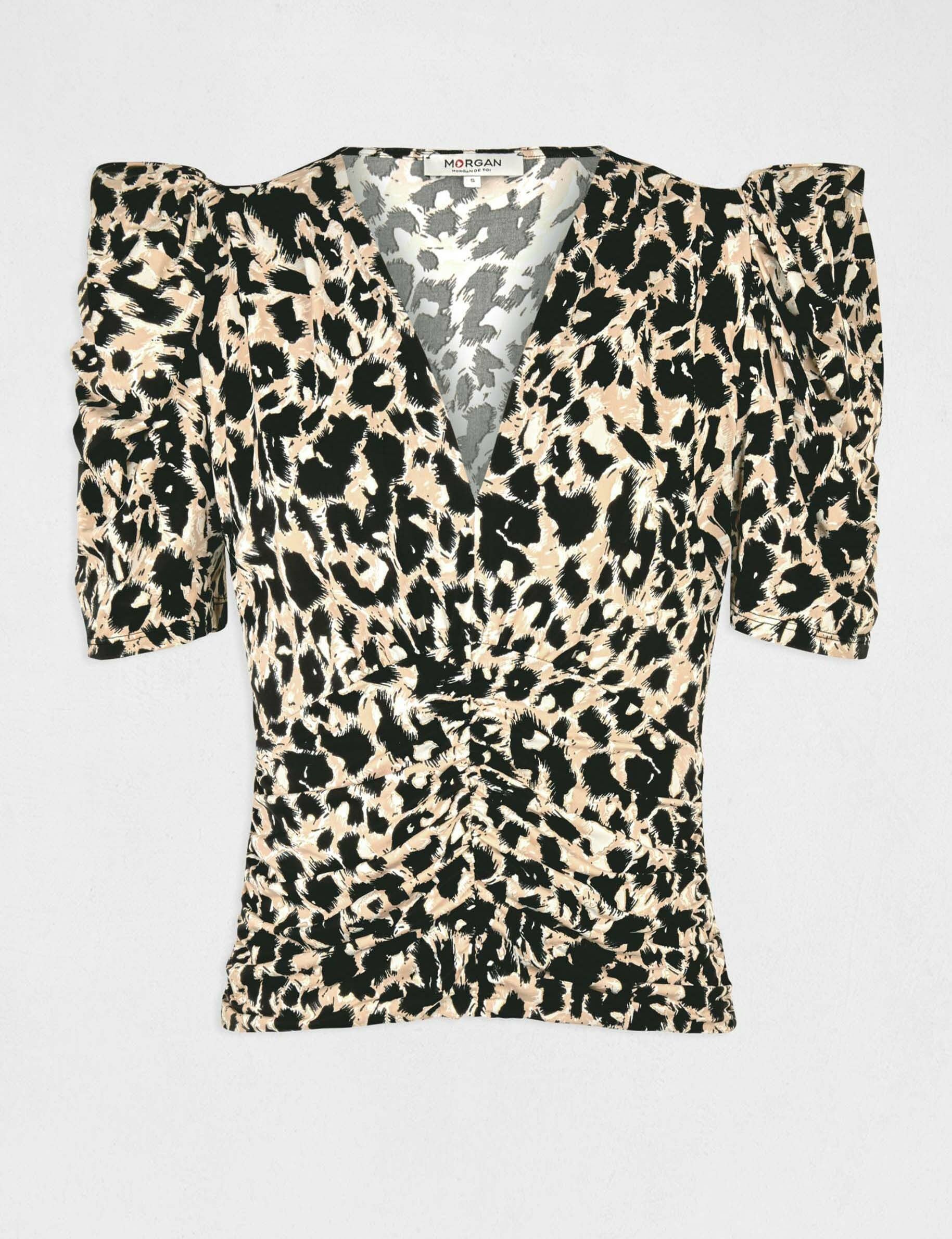 T-shirt manches courtes imprimé multico femme - multico