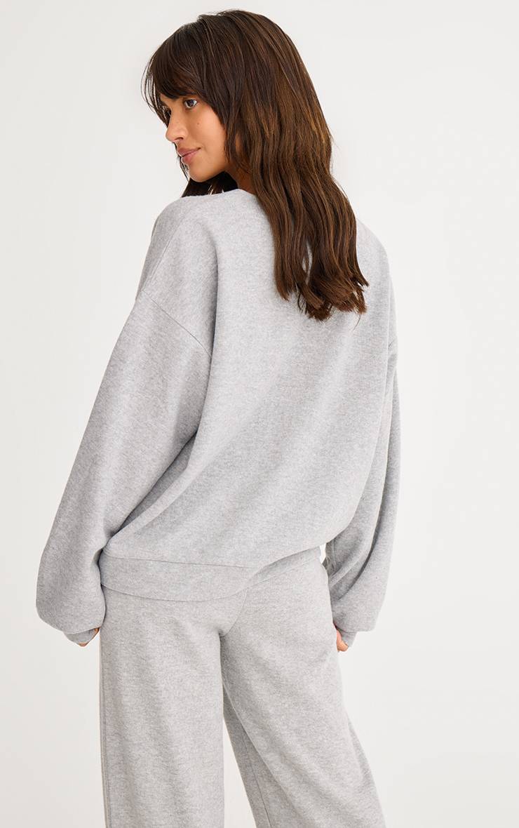 Gris Jogging À Poignets Surdimensionnés Avec Détails De Coutures