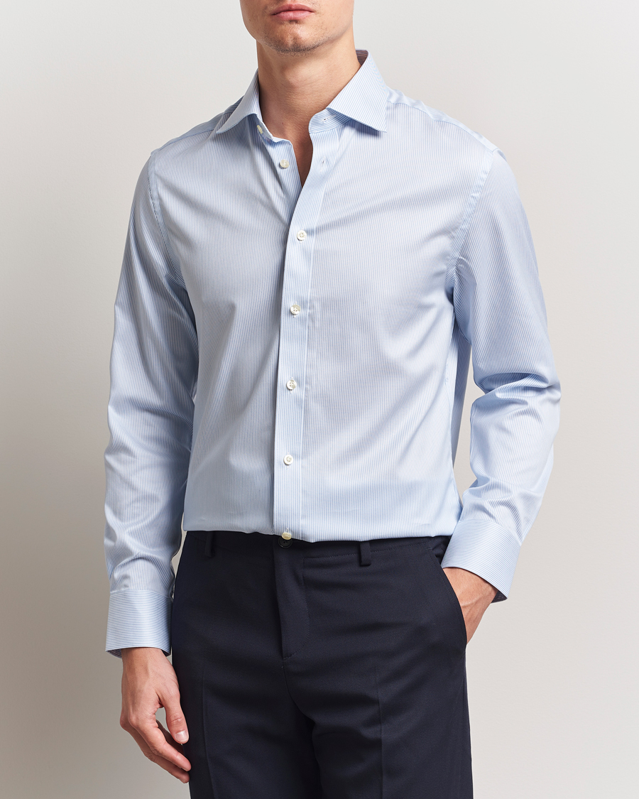 Charles Tyrwhitt Egyptian Cotton Fine Stripe Shirt Cornflower