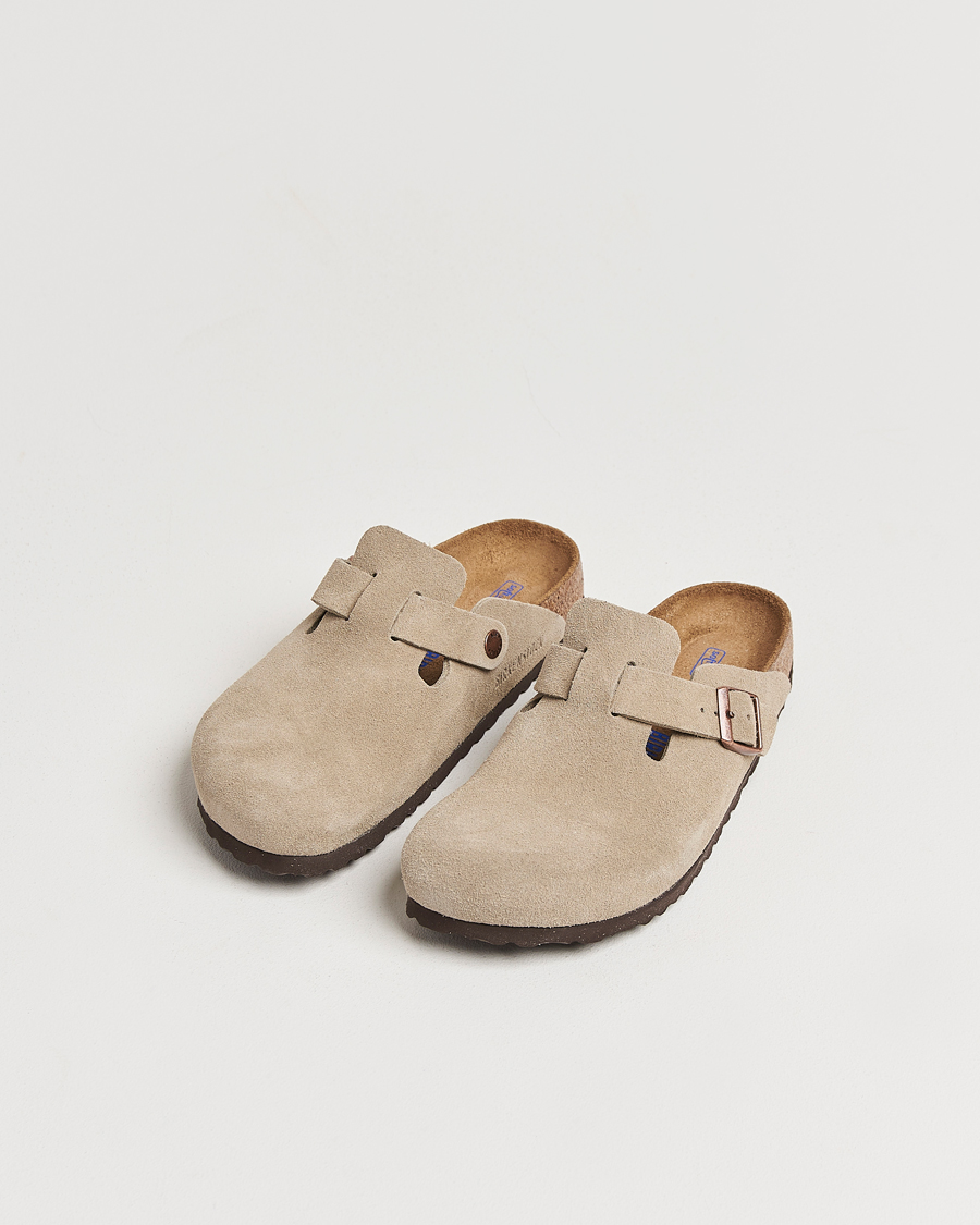 BIRKENSTOCK Woman Boston Soft Footbed Taupe Suede