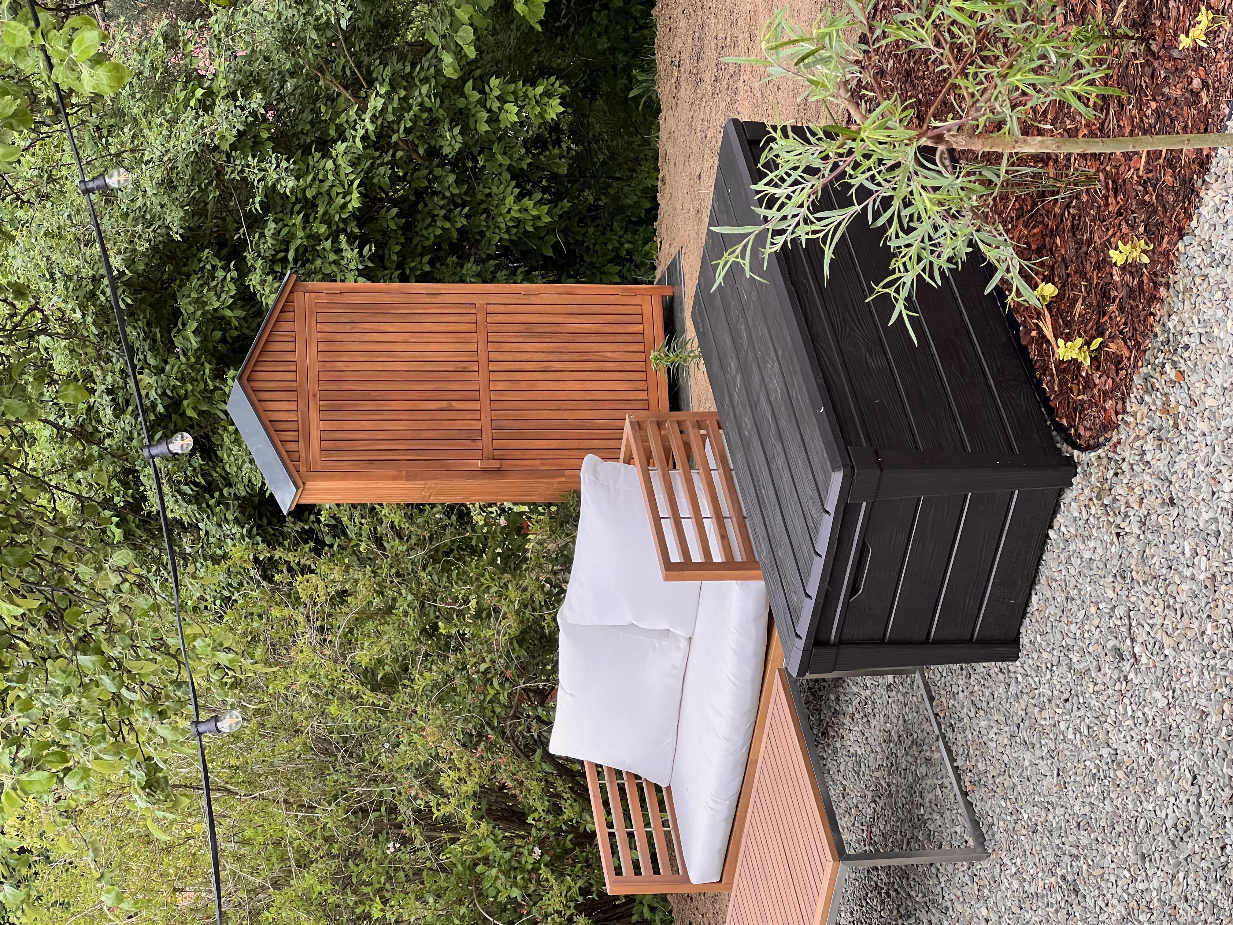 Buitenkast SAVOCA Acaciahout 100 cm 40 cm Bruin