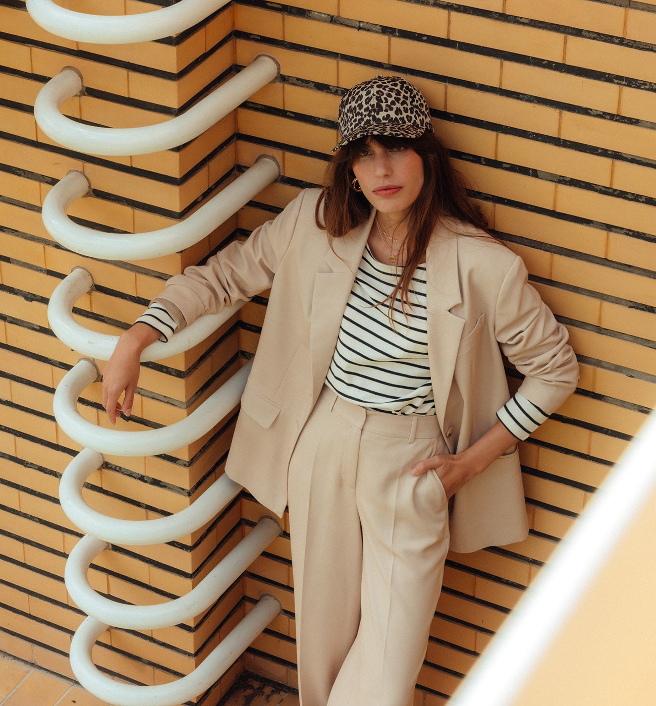 Veste de tailleur unie Femme - Beige