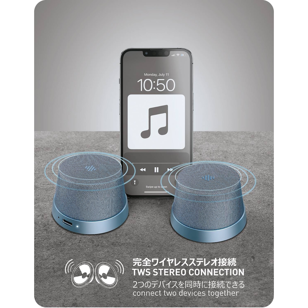 NÖRDIC Bluetooth 5.3 høyttaler med magnet 3W IPX6 blå