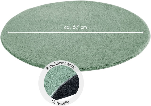 Andiamo Badematte »Arezzo« Höhe 16 mm rutschhemmend beschichtet fussbodenheizungsgeeignet | schnell trocknend Uni Farben, weich & kuschelig, auch in rund und als 2er Set erhältlich