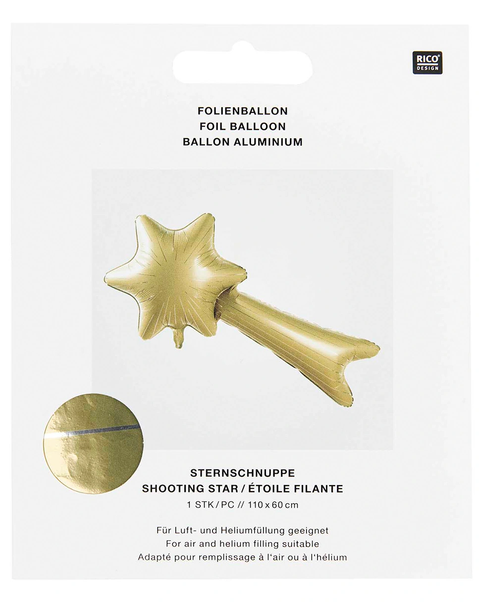 Folienballon STERNSCHNUPPE in gold