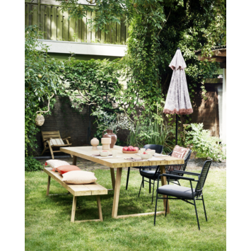 Wakefield eettafelbank Mats 240 cm light teak hout