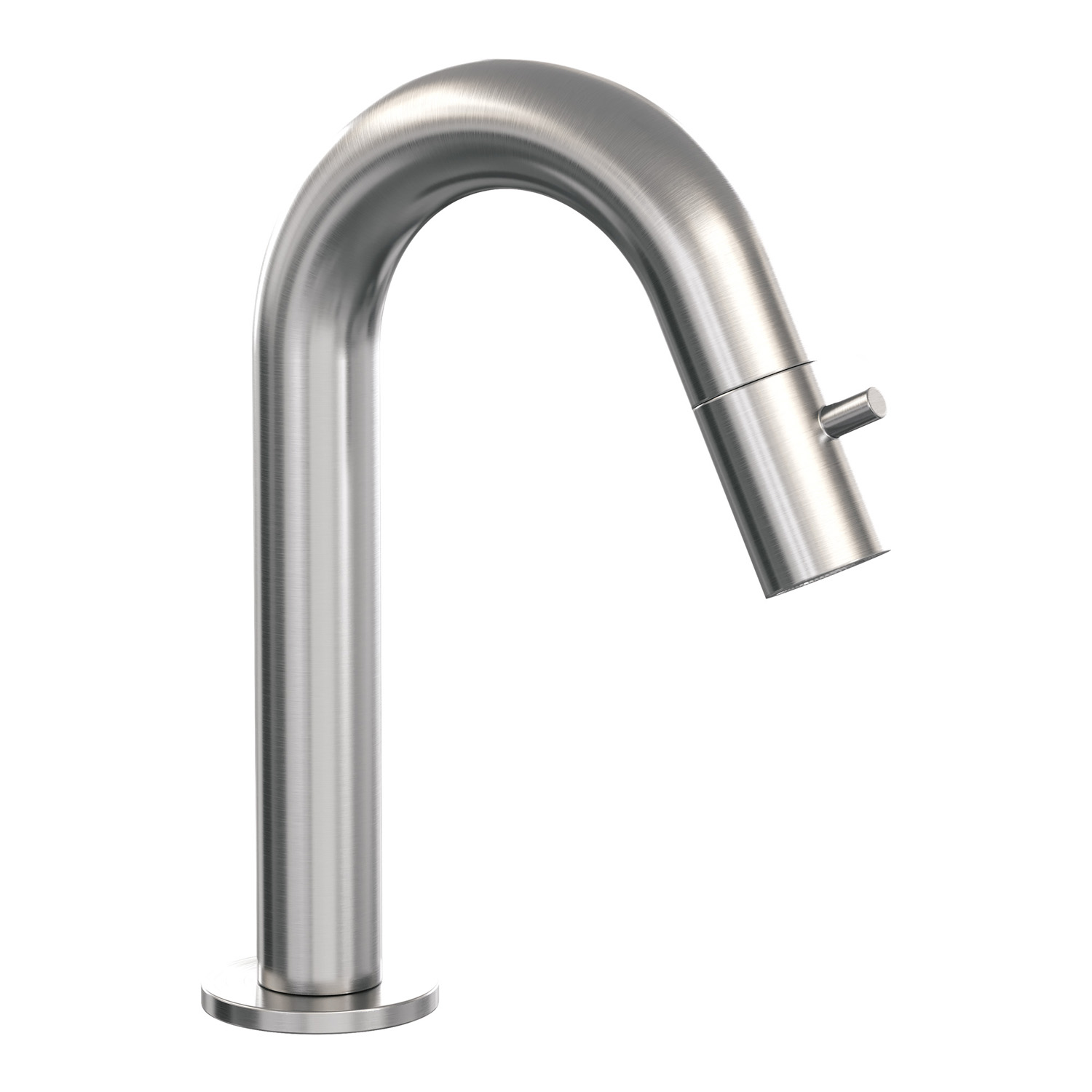 Brauer Brushed Edition opbouw fonteinkraan met gebogen uitloop RVS geborsteld PVD
