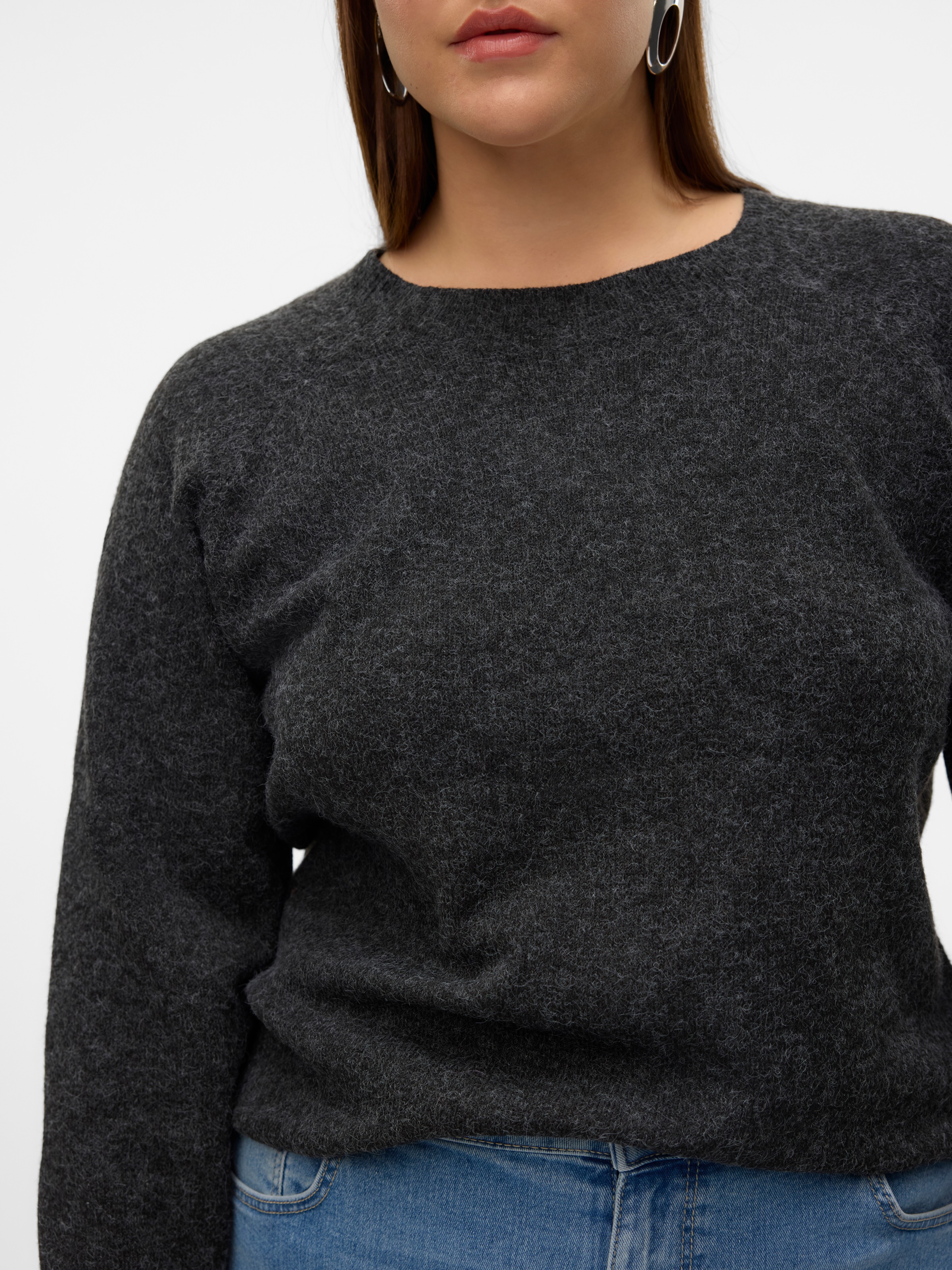 Vero Moda Curve Rundhalspullover »VMCDOFFY LS O-NECK BLOUSE GA NOOS CUR«