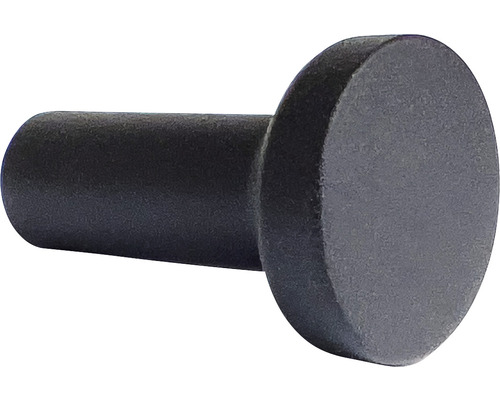 Meubelknop, aluminium, zwart, ØxH 25/41 mm
