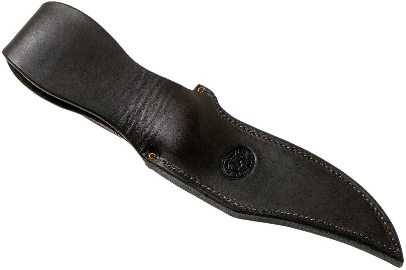 Rick Hinderer Ranch Bowie Burgundy Canvas Micarta, Battle Black, bowie mes