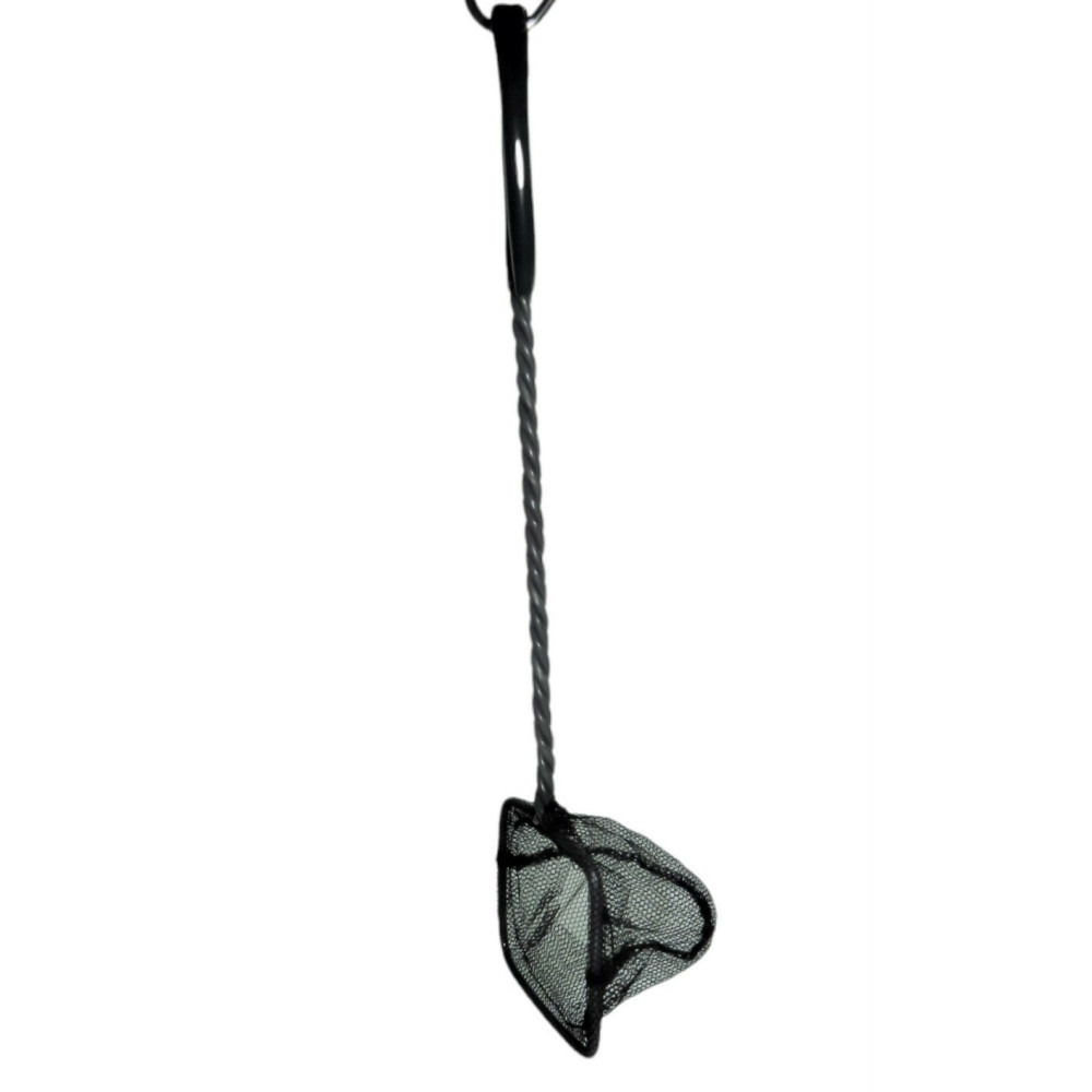 Epuisette filet noir, maille moyenne, 8 cm x 6.5 x 31.5 cm, aquarium