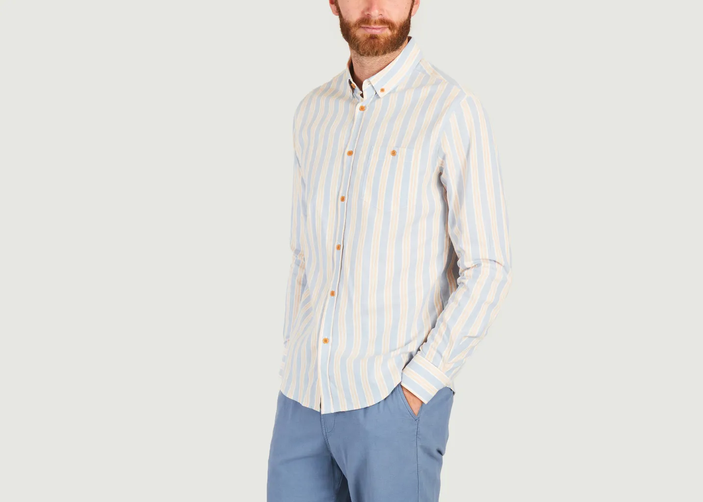 Chemise rayée en coton Bud Olow