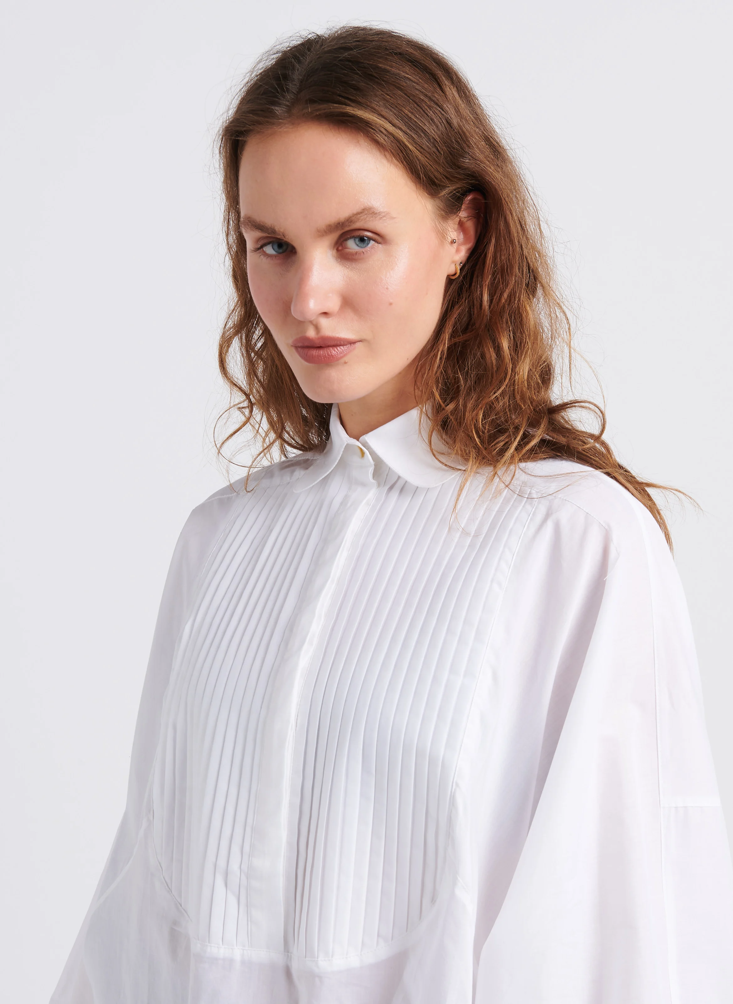 GATSBY - Chemise col classique droite en coton | Blanc