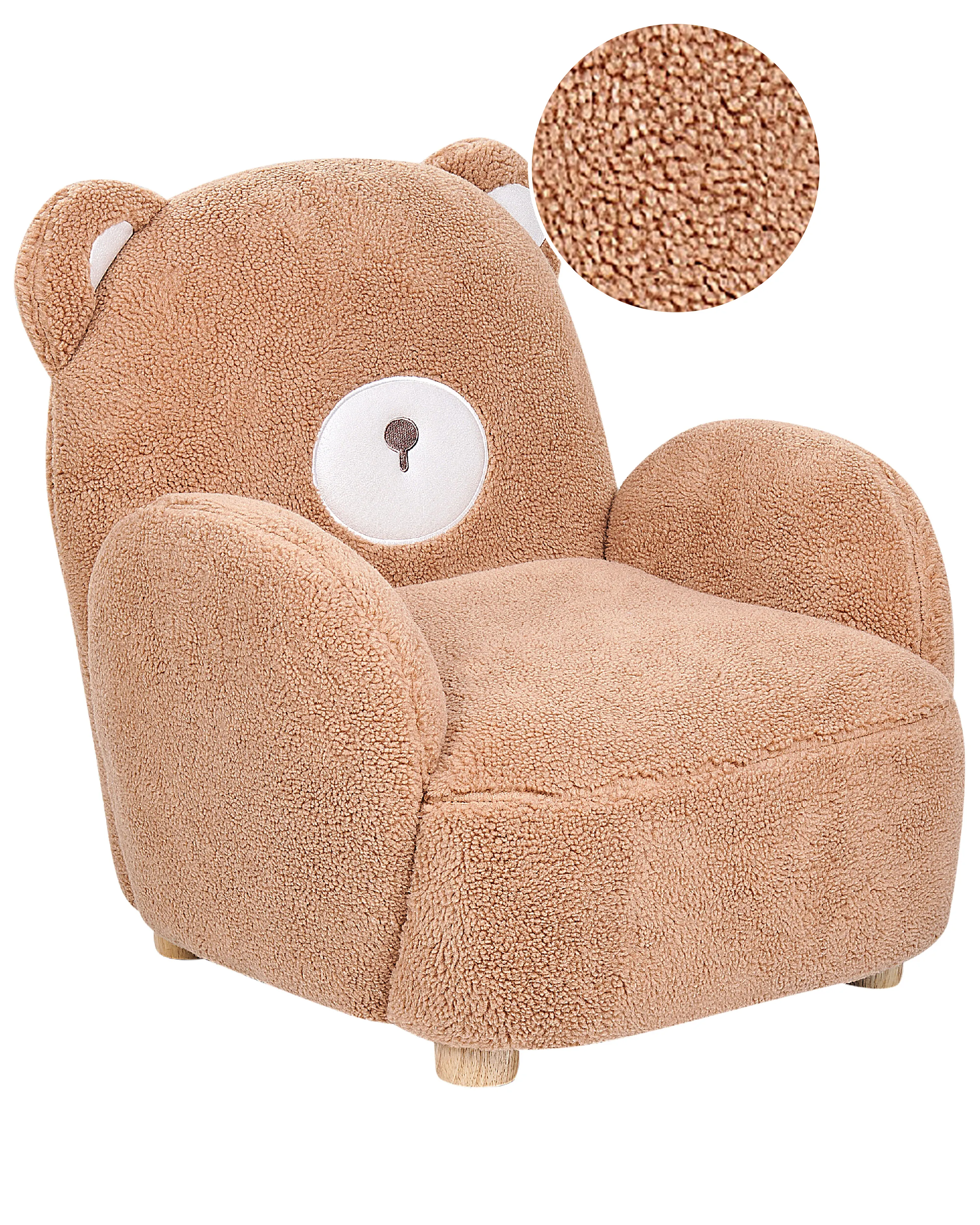 Kinderfauteuil Teddybeer BOO Bouclé Bruin