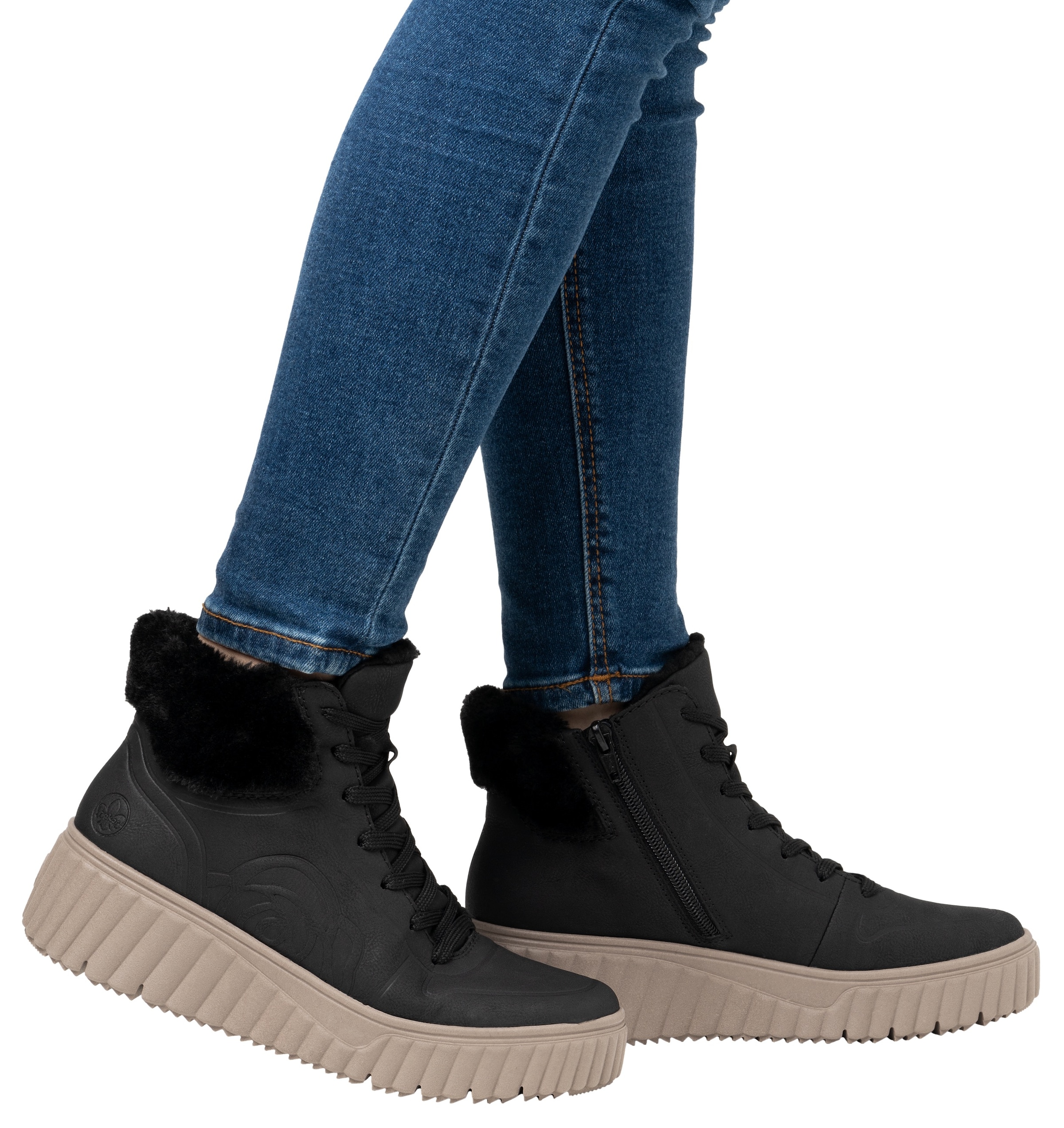 Rieker Winterboots  , Keilstiefelette, Schnürboots mit Innenreissverschluss